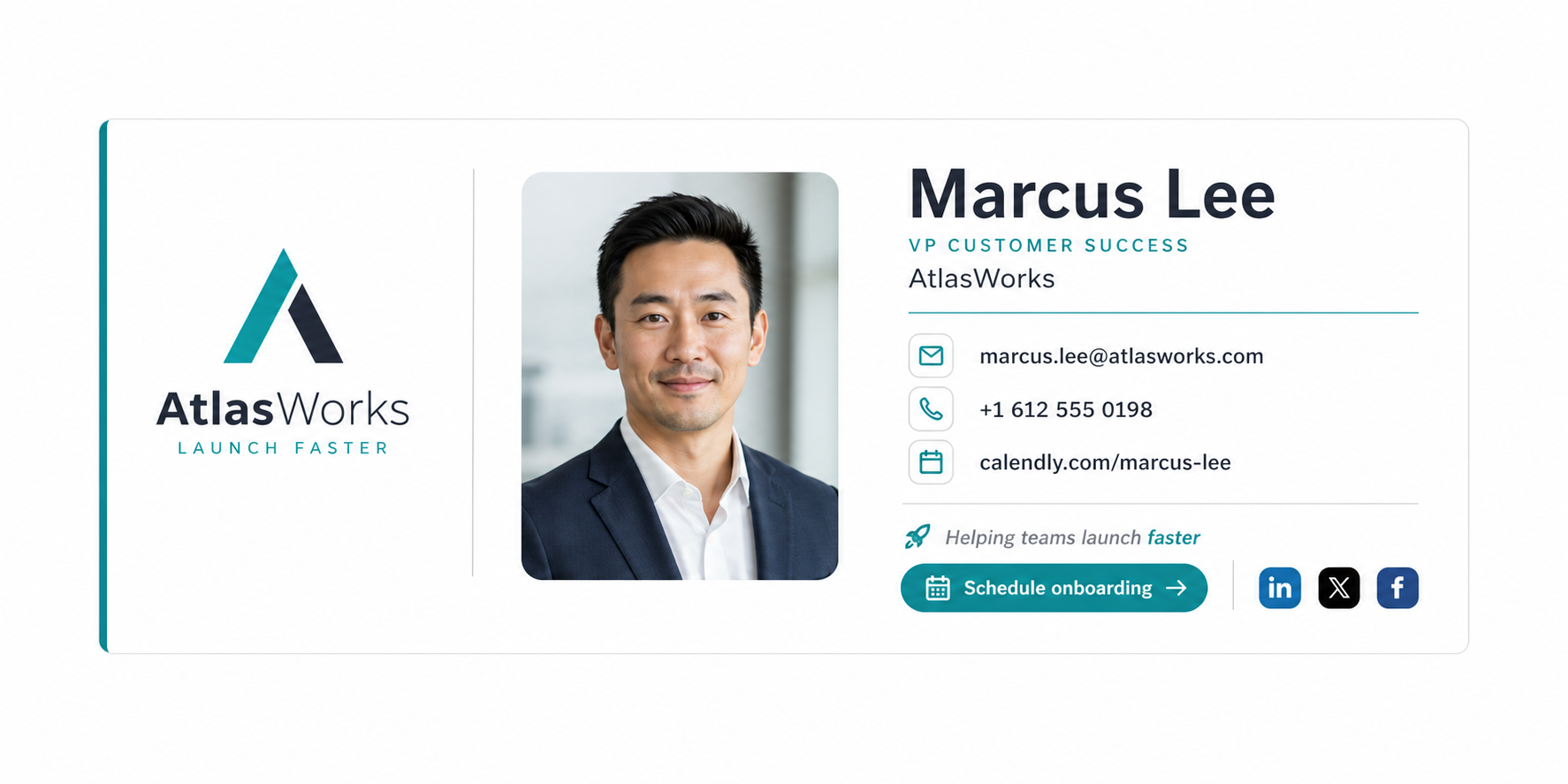 Customer Success Leader email signature template preview